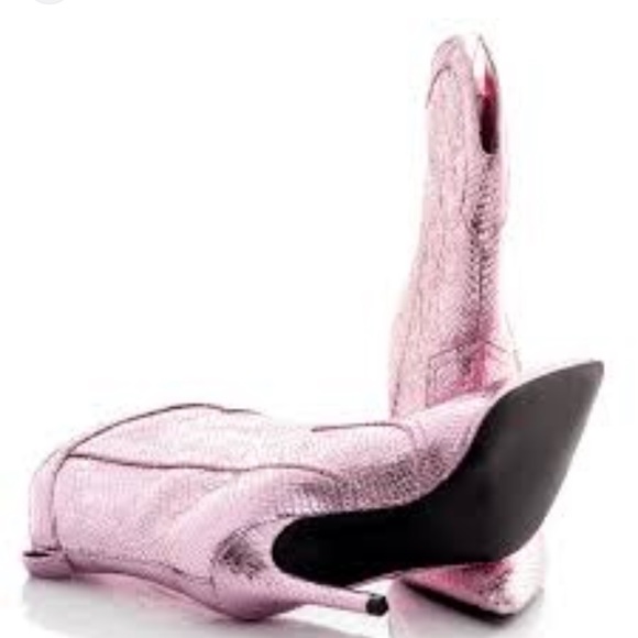 New Guess Bow Tie Metallic Gold Western High Heel Bootie 9 - Picture 10 of 15